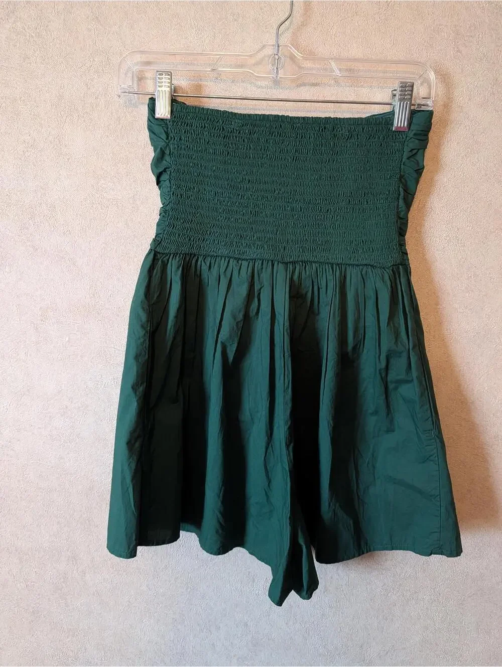 AMERICAN EAGLE dark green strapless romper sz XS - Picture 5 of 6